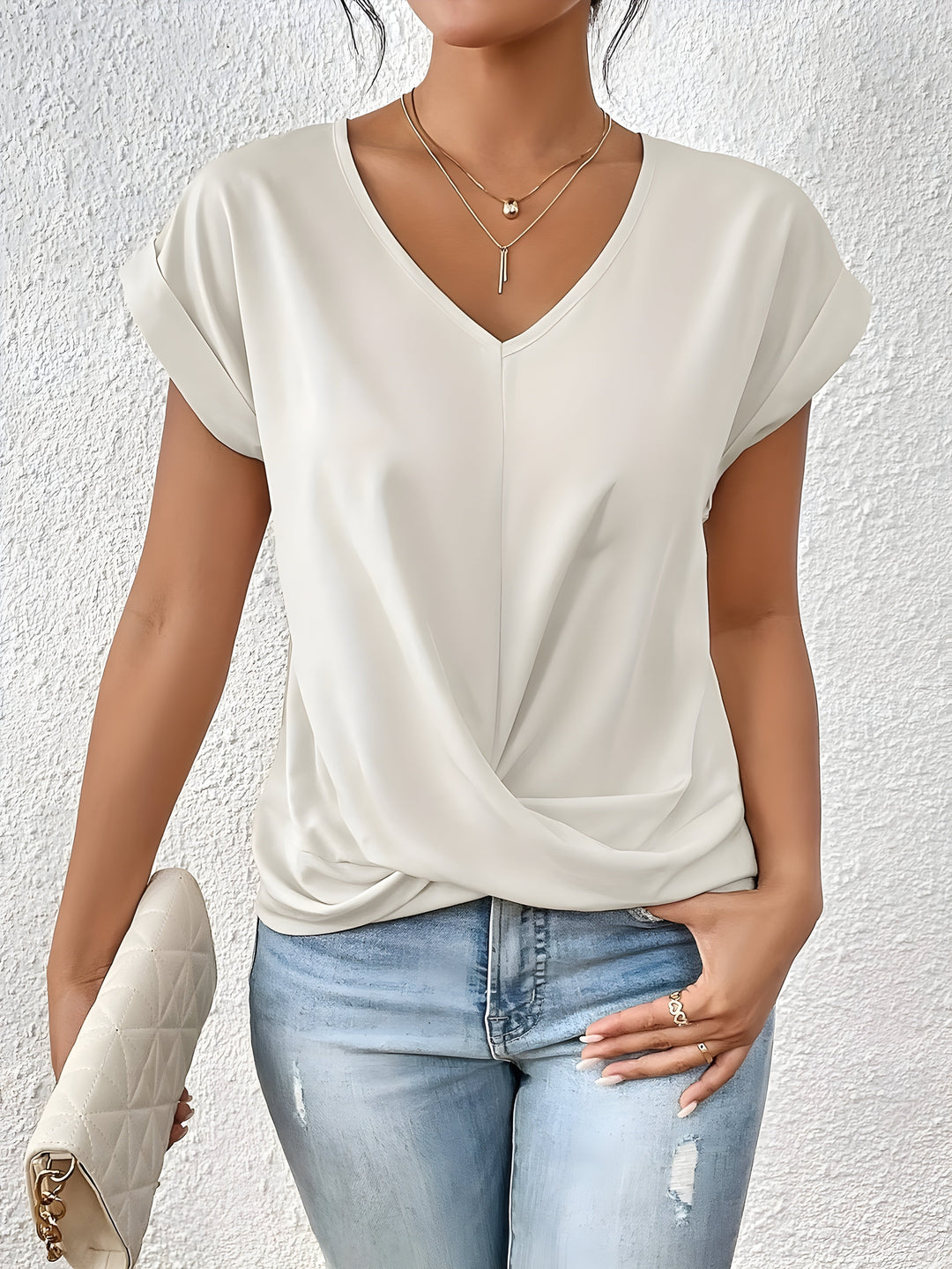 Maia | Twist Front V-Neck Top 5