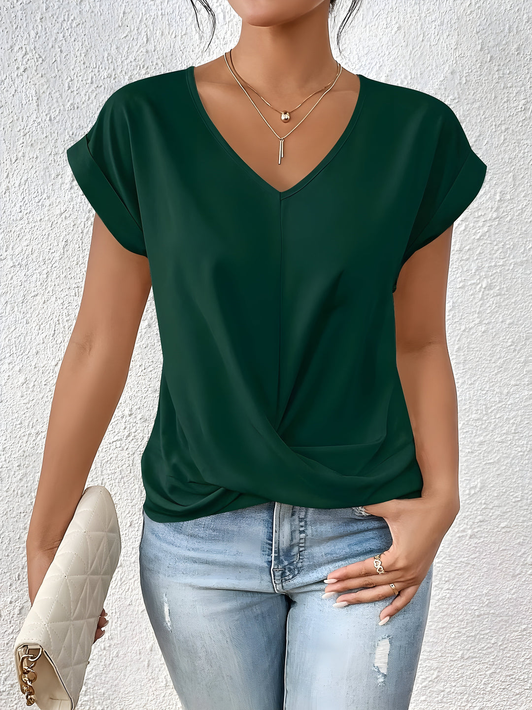 Maia | Twist Front V-Neck Top 6