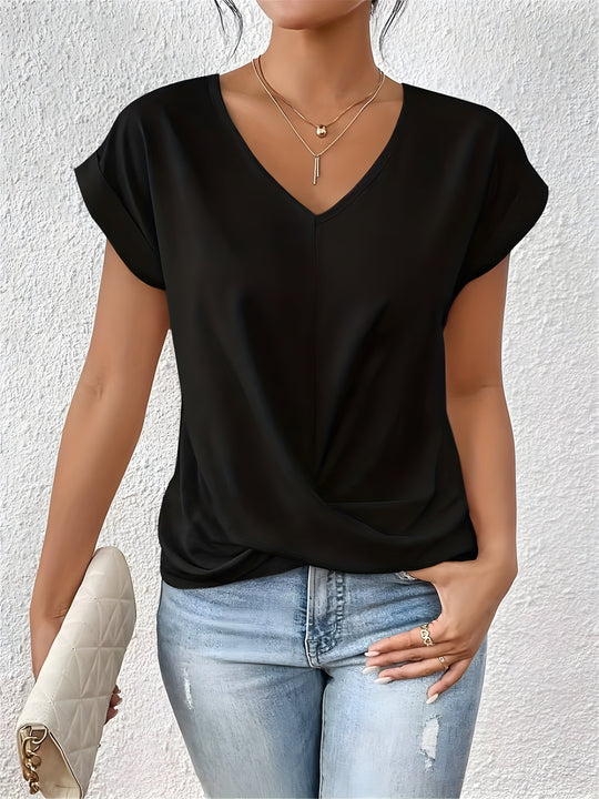 Maia | Twist Front V-Neck Top 8