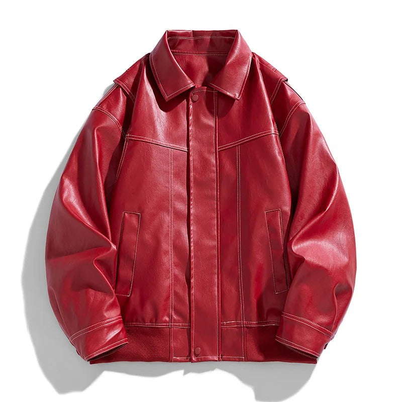 Mark | Men’s Modern Oversized Leather Bomber Jacket 2