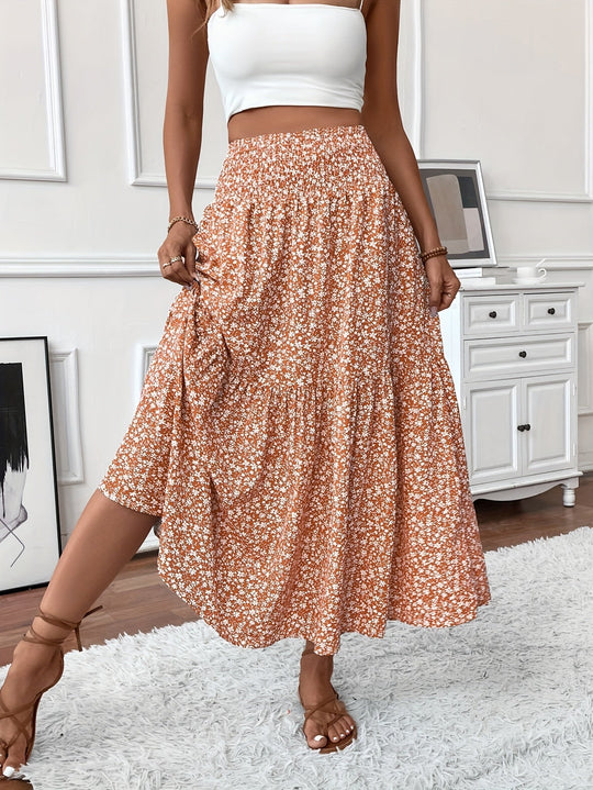 Marnie – Tiered Floral Maxi Skirt 2