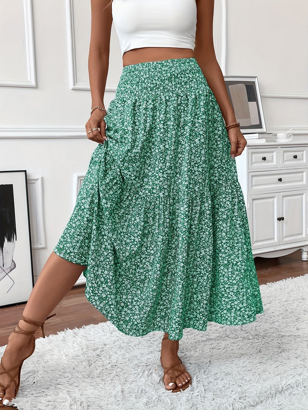 Marnie – Tiered Floral Maxi Skirt 6