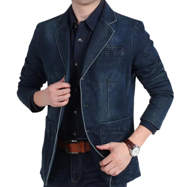 Men's Rugged Tailored Blazer Jacket with Functional Pockets – Versatile Casual and Semi-Formal Style 5