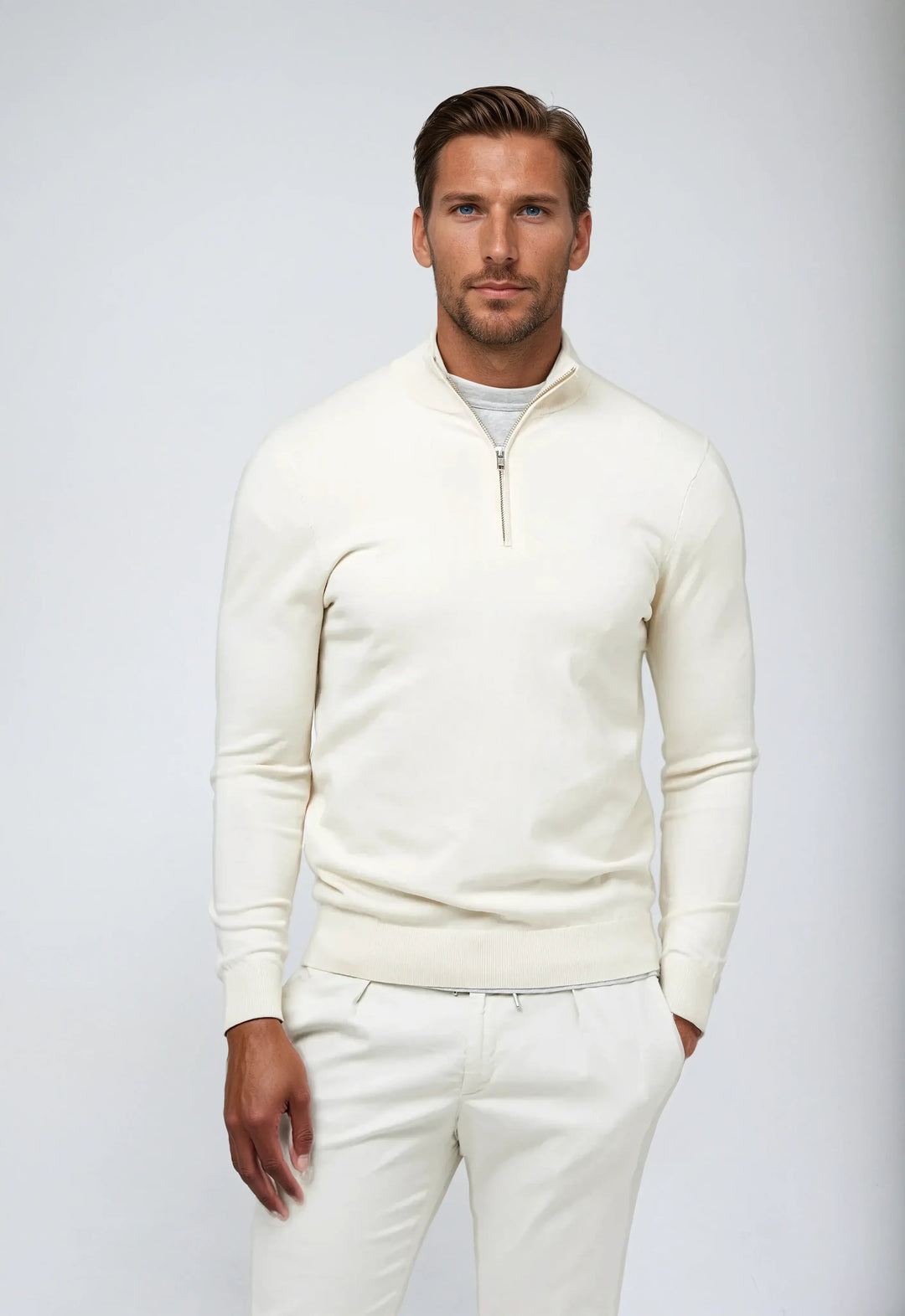 Michael | Men’s Half Zip Classic Style Sweatshirt 0