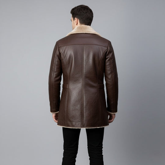 Michael | Men’s Winter Leather Jacket With Warm Fur Lining 6
