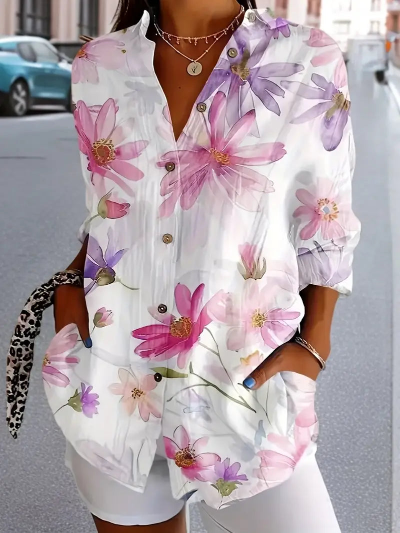 Mira™ | Lightweight Summer Floral Blouse 0