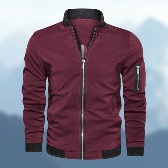 Nicholas | Sleek Zip-Up Bomber Jacket for Men 4