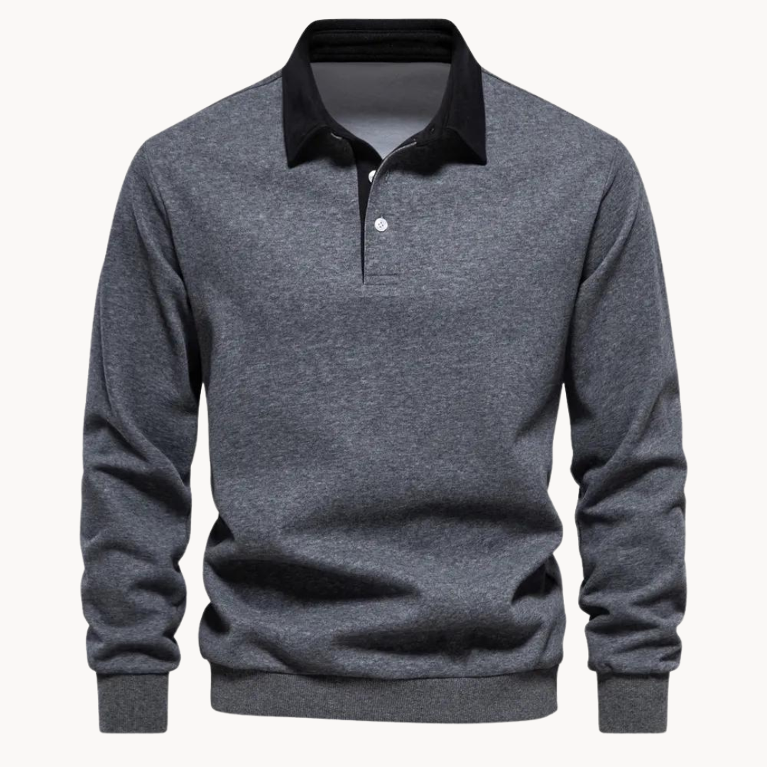 Patrick | Men’s Contrast Collar Long Sleeve Sweatshirt 0