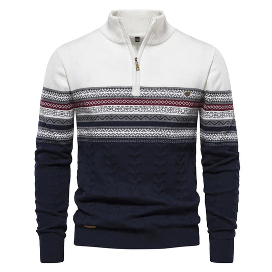 Men's Half-Zip Turtleneck Sweater