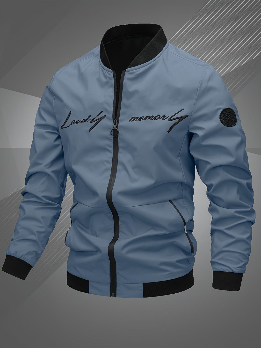 Samuel | Men's Stylish Zip-Up Bomber Jacket with Logo 2
