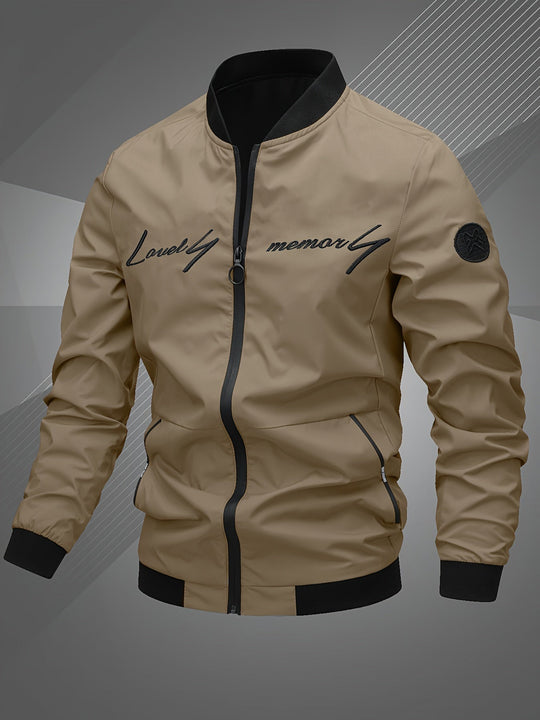 Samuel | Men's Stylish Zip-Up Bomber Jacket with Logo 3