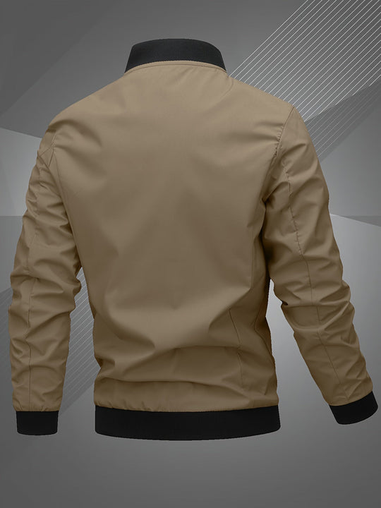 Samuel | Men's Stylish Zip-Up Bomber Jacket with Logo 4