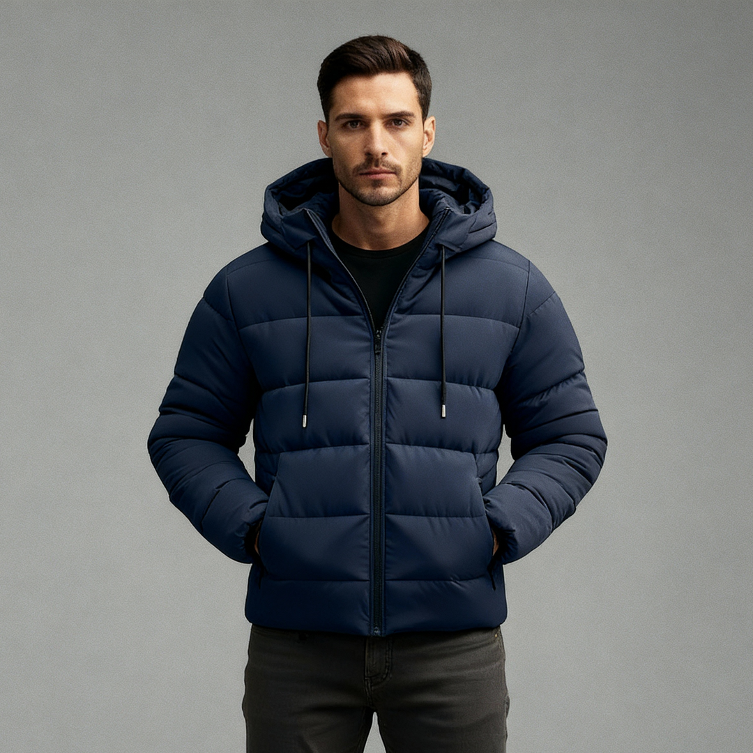 Samuel | Men’s Winter Quilted Puffer Jacket With Hood 0