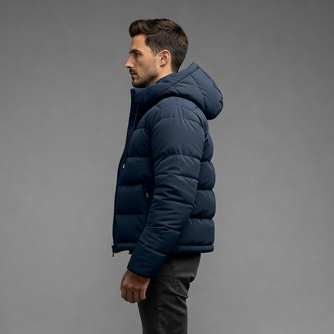 Samuel | Men’s Winter Quilted Puffer Jacket With Hood 3
