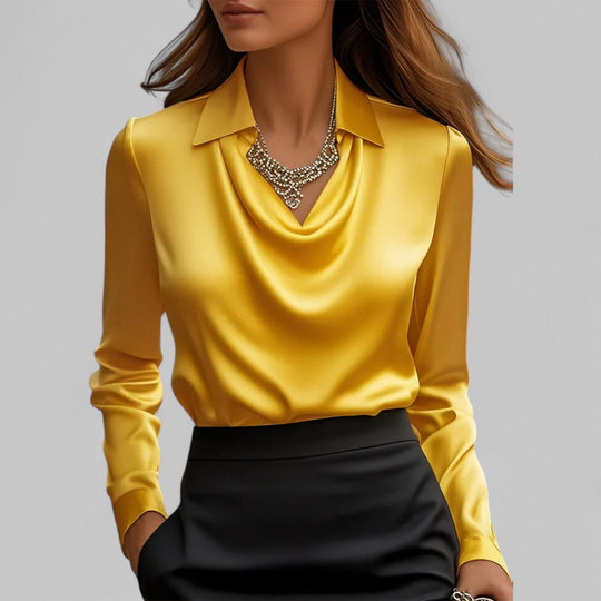 Scarlett | Women’s Elegant Long Sleeve Satin Blouse 6