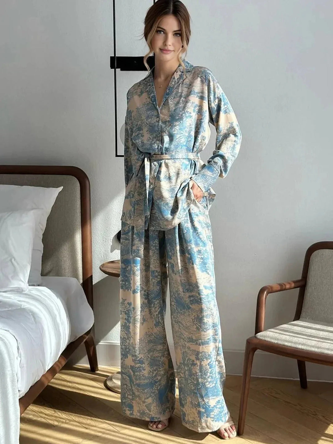 Scarlett | Women’s Relaxed Fit Belted Lounge Set 0