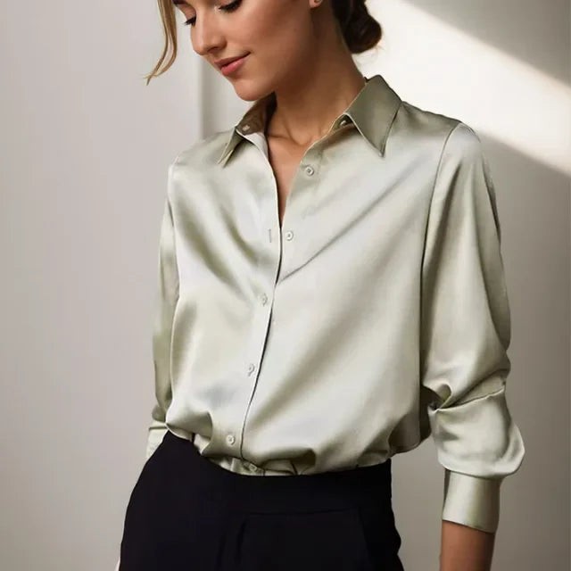 Willow | Women’s Modern Button Down Stain Blouse 0