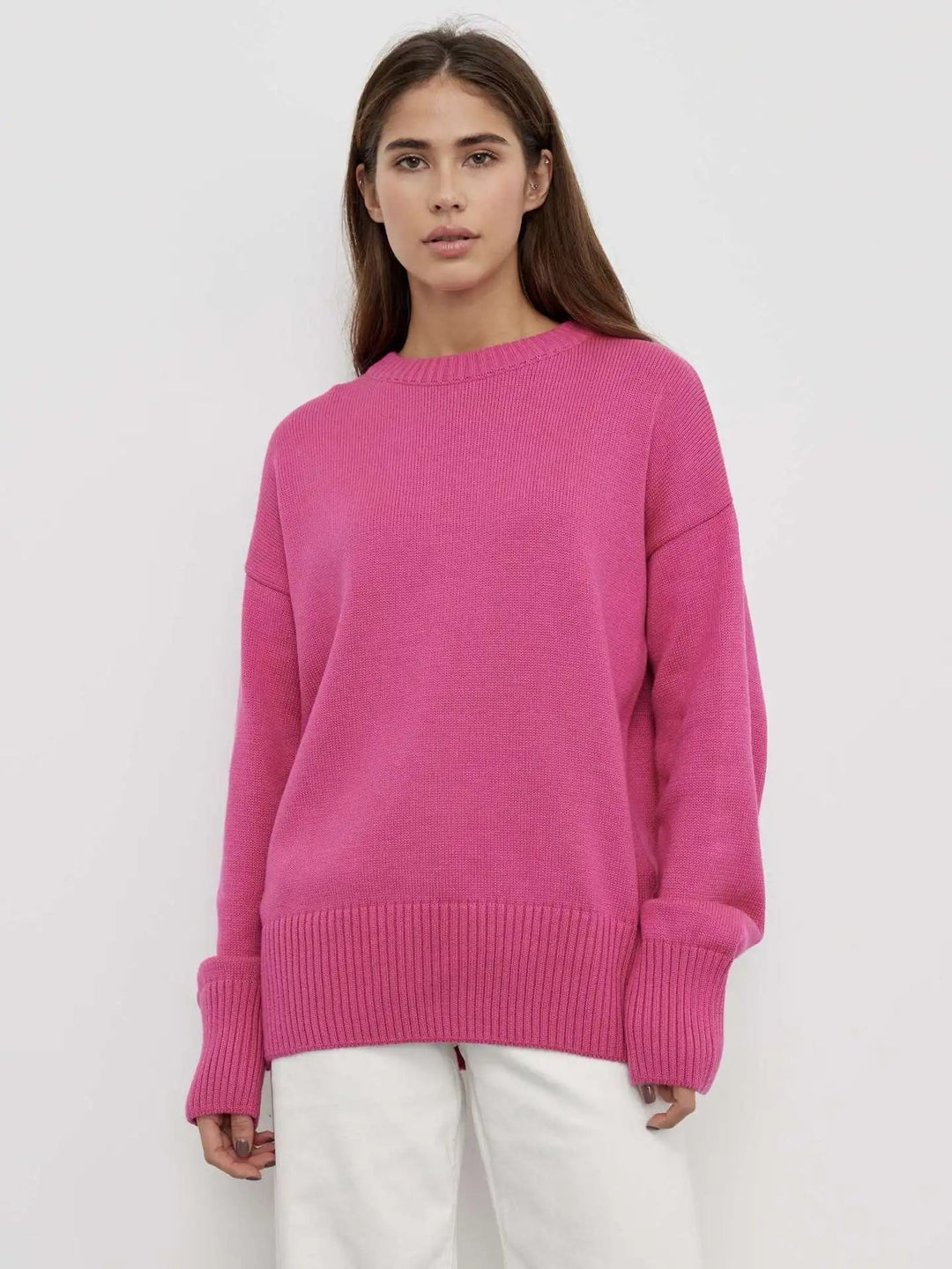 Women's Winter Sweater with Ribbed Cuffs – Soft Knit Casual Sweater for All-Day Comfort and Versatile Styling 4