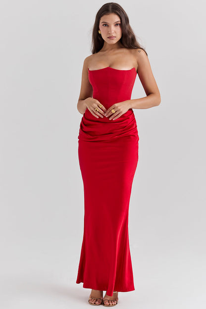 Strapless Corset Maxi Dress for Women