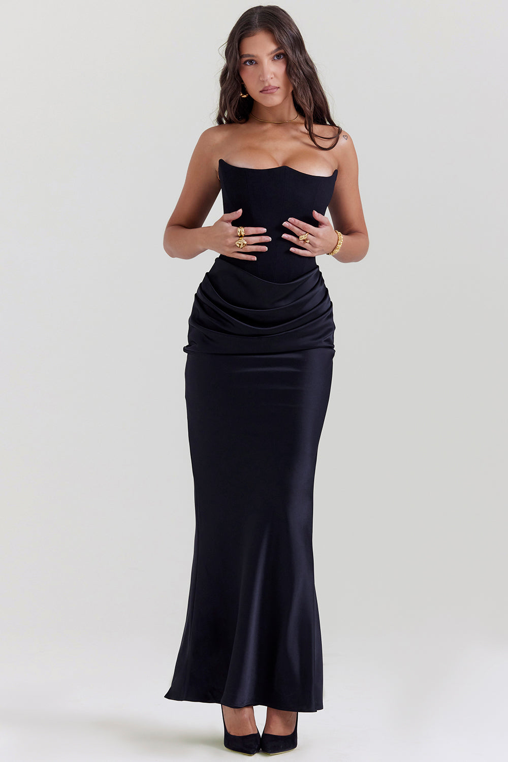 Strapless Corset Maxi Dress for Women