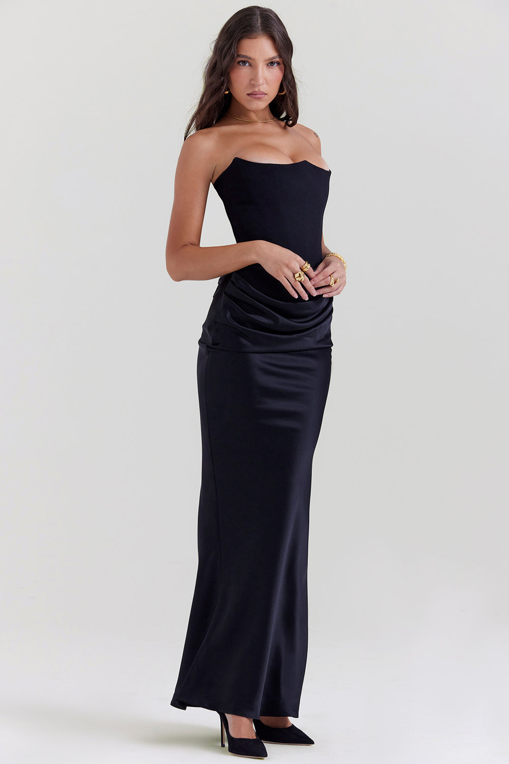 Strapless Corset Maxi Dress for Women