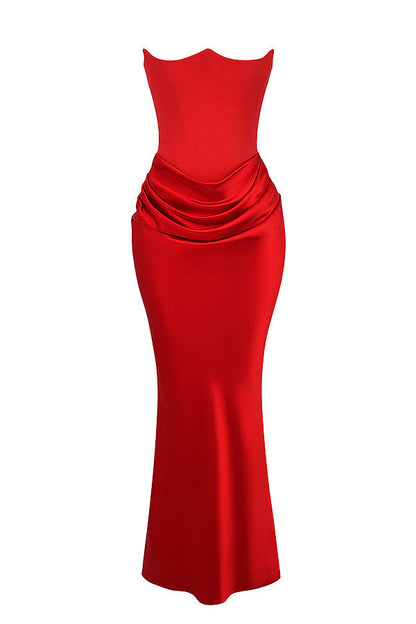 Strapless Corset Maxi Dress for Women